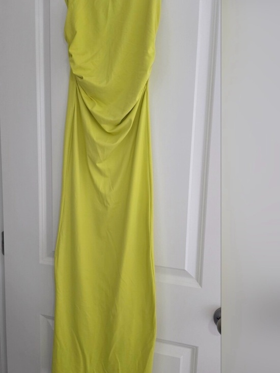 Zara Dresses & Skirts - Zara Lemon Yellow Cowl-Detail Maxi Dress